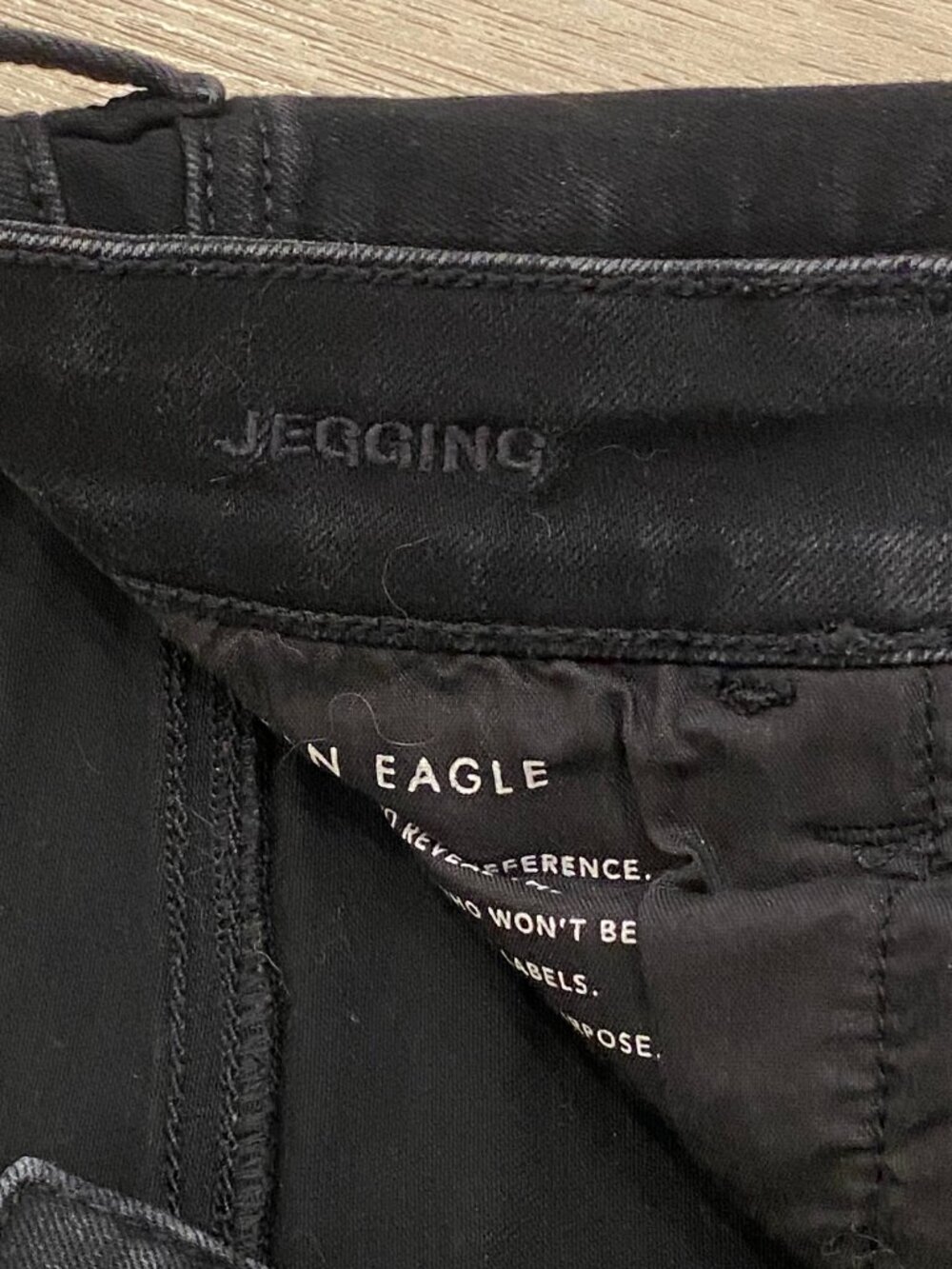 American Eagle Next Level Stretch Black Jeggings Size 6 Short Petite Skinny Jean - Picture 8 of 9